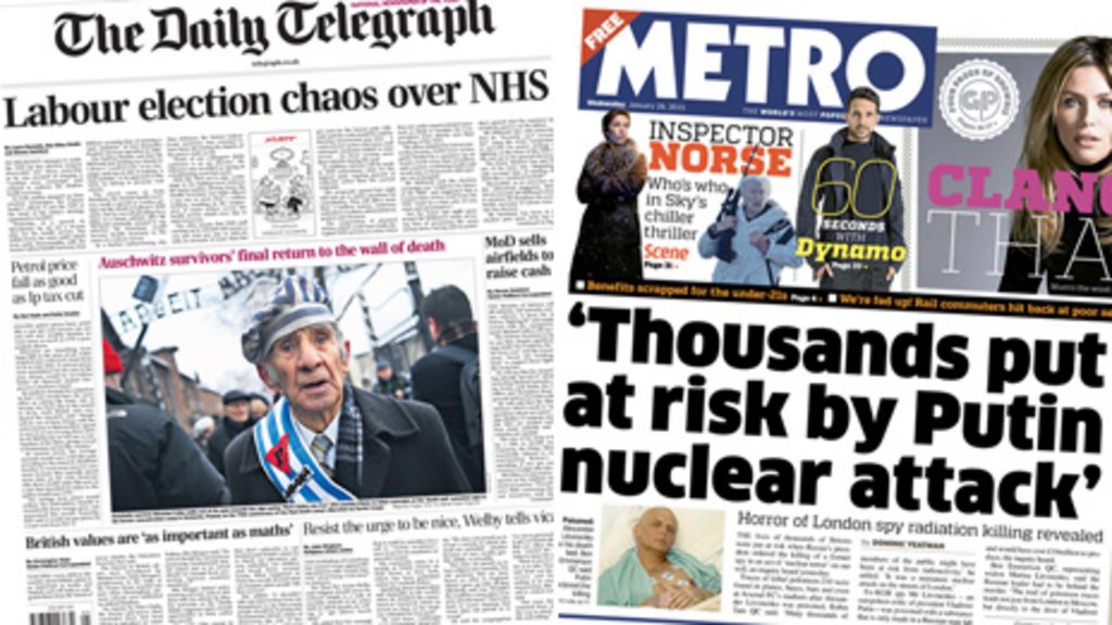 Newspaper Headlines Miliband In Spotlight And Nuclear Terrorism Bbc News