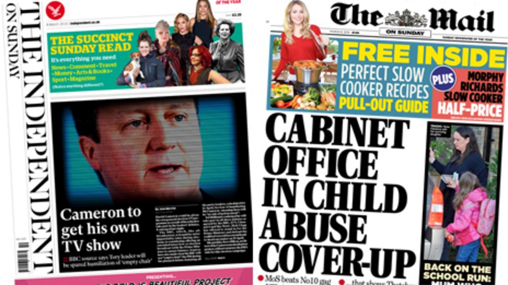Newspaper Review Camerons Tv Show And Extremist Laws Bbc News