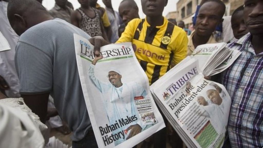 Nigerian press hails 'historic win' BBC News