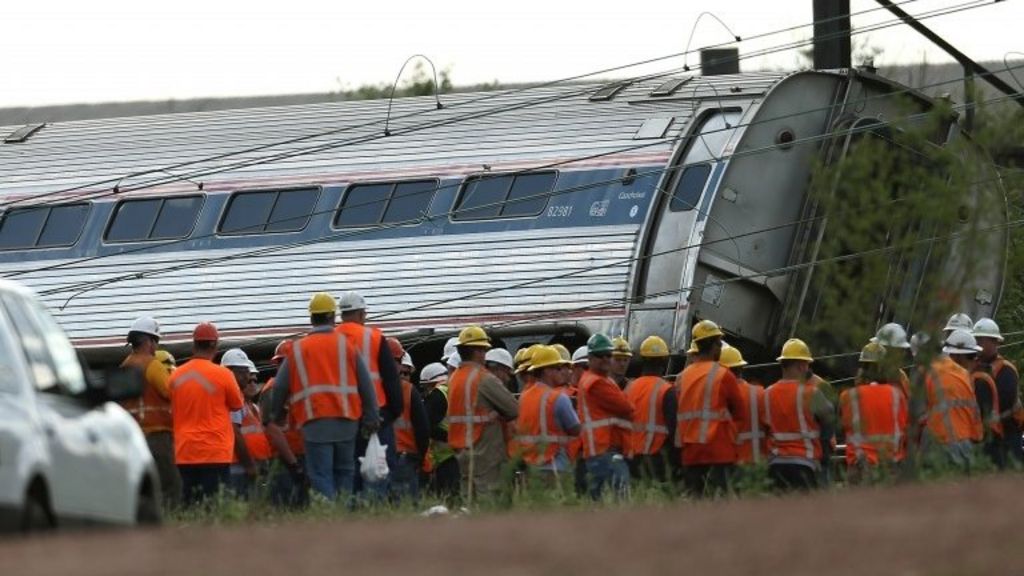 Philadelphia train crash Amtrak rail accident kills seven BBC News