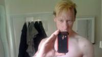 Stephen Port taking selfie, shirtless