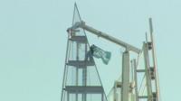 A protester unveiled a Greenpeace flag at the skyscraper's summit