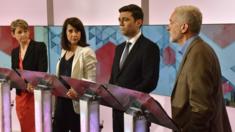 Labour leadership contenders in a television debate on the BBC's Sunday Politics
