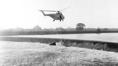 RAF helicopter at Cromwell Weir