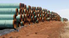 Pipe for the stalled Canada-to-Texas Keystone XL pipeline