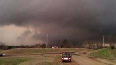 Tornado near Highway 72 west of Walnut, Mississippi