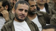 Ahmed Daqamseh (centre) in a Jordanian prison. Photo: August 2012