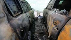 Burnt-out OSCE cars - 9 August