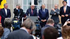 Luxembourg's Foreign minister Jean Asselborn, Italy's Foreign minister Paolo Gentiloni, Germany's Foreign minister Frank-Walter Steinmeier, Belgium's Foreign minister Didier Reynders, France