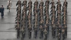 Soldiers prepare for 70th anniversary of its ruling party in Pyongyang, North Korea. 10 Oct 2015