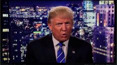 Reprodução de pronunciamento de Donald Trump