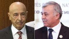 Agila Salah (l) and Nouri Abusahmen (r), rival Libyan leaders