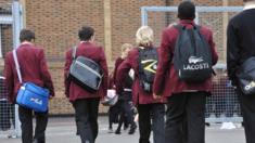 Pupils walking to school