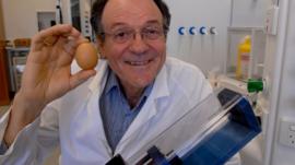 Prof Raston and his Vortex Fluidic Device, which successfully unboiled egg whites