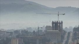 A construction site in Ethiopia