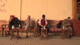 Men on a bench