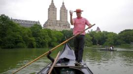 Andres Garcia Pena on a gondola