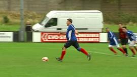 Ed Balls takes penalty