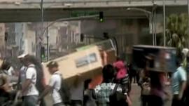 Shops being looted in Panama City