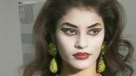 Vivienne Westwood model at London Fashion Week