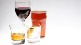 A selection of alcoholic drinks