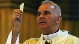 Cardinal Keith O'Brien takes mass at St Mary's Cathedral
