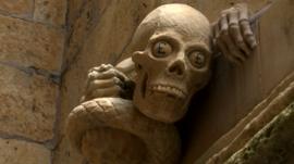 Skull on cathedral