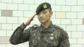 The South Korean pop star Rain