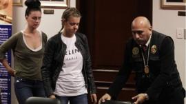 Michaella McCollum (left) and Melissa Reid arrive at court