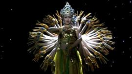 A traditional Chinese dance formation
