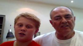 Joe Thompson and dad Tony