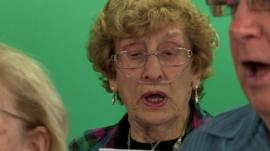 Woman singing