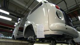 Volkswagen Kombi on the production line