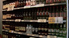 Alcohol for sale in a shop