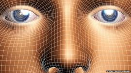 A graphic of a face