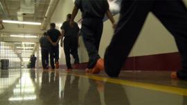 Undocumented immigrants detained at Stewart Detention Center in Georgia.