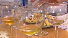 Glasses of cider