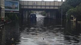 G4S van stuck on flood