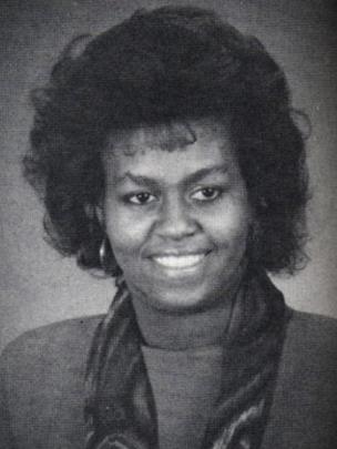 Michelle Obama, entonces Michelle LaVaughn Robinson, cuando estudiaba en la Universidad de Harvard en 1988.