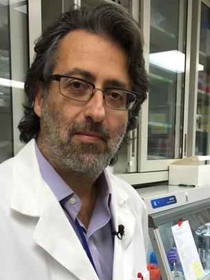 Nikos Vasilakis, an assistant professor in the university's pathology department.