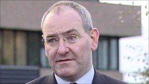 Image caption Mark Durkan paid tribute to Dr McClean - _51021031_markdurkan