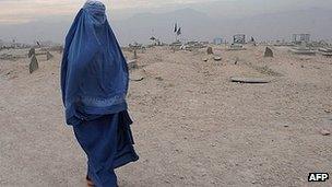 Afghan woman in Kabul (file image)