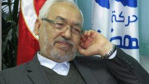 <b>...</b> Rashid Ghannouchi says all faiths must be represented in the <b>new Tunisia</b> - _58184732_rachidghannouchi
