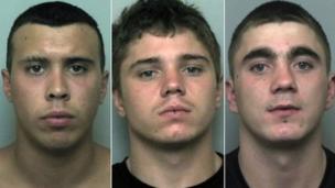 (L-R) Owain Turner, <b>Liam Price</b> and Niall Price - _59513542_party_attack_wns_gpolice