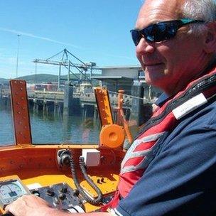 Image caption Philip McNamara has been with the Donaghadee lifeboat for 25 years - _75631682_lifeboat3