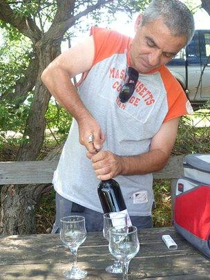 Winemaker Malkaz Jakeli makes organic, unfiltered wine in Georgia's Kakheti region