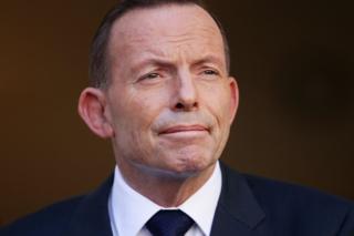 Tony Abbott addresses media for the last time as Prime Minister at Parliament House on September 15, 2015 in Canberra, Australia.