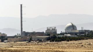 A picture dated on September 8, 2002 shows a partial view of the Dimona nuclear power plant in the southern Israeli Negev desert
