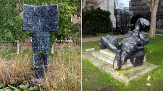 Witch of Agnesi by FE McWilliam, 1959 - University of Greenwich, London. St Thomas a Becket by Edward Bainbridge Copnall, 1973 - St Paul's Cathedral Churchyard, London.