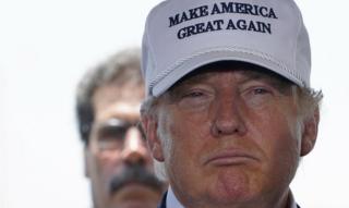 File photo of Donald Trump visiting the US-Mexico border in Texas in July